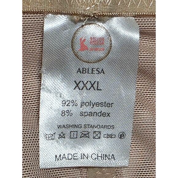 ABLESA Shapewear Tummy Control Stomach Shapewear With Girdle Tan XXXL - Picture 4 of 11